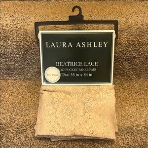 Laura Ashley Beatrice Lace Curtain Panels in Cream